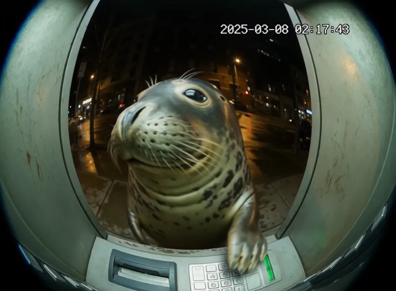 Seal Uses Atm With Sharks