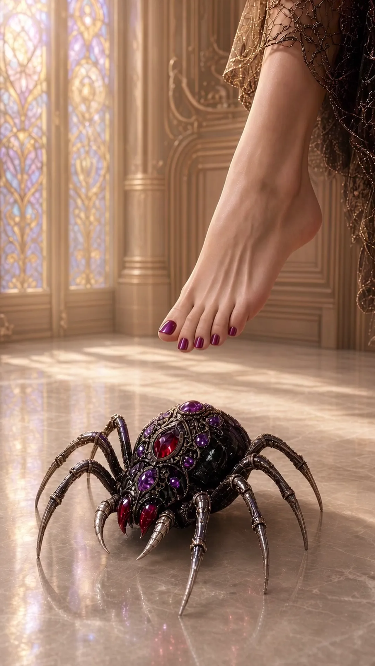 Spider Transforms Into High Heel